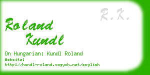 roland kundl business card